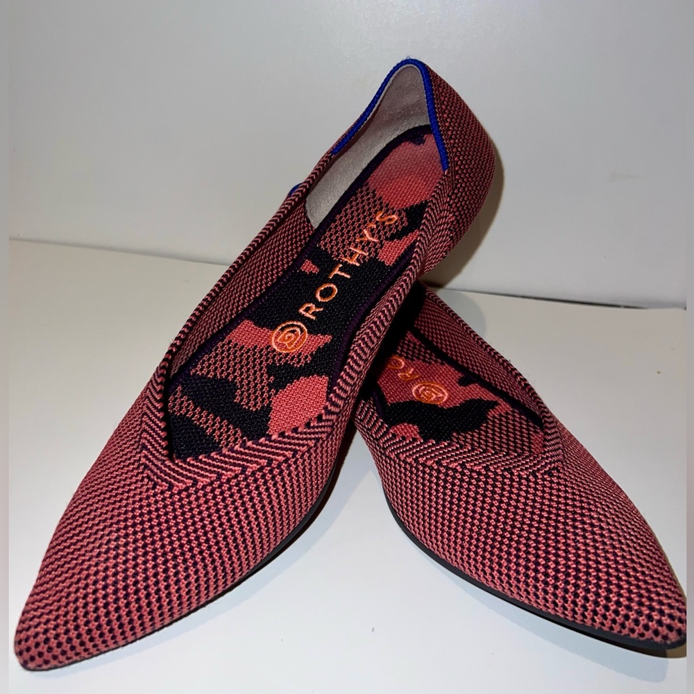 Rothy’s Point | dusty rose speckled retired pattern Size 8